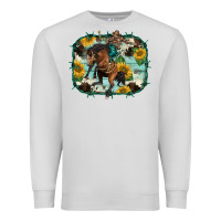 Dove Grey western rodeo horse cowhide sunflowers Premium Sweatshirt - BarkalooDesign