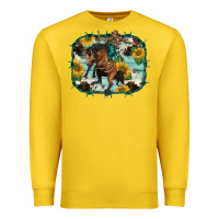 Lemon western rodeo horse cowhide sunflowers Premium Sweatshirt - BarkalooDesign
