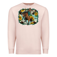 Pale Pink western rodeo horse cowhide sunflowers Premium Sweatshirt - BarkalooDesign