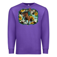 Purple western rodeo horse cowhide sunflowers Premium Sweatshirt - BarkalooDesign