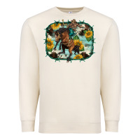 Sandshell western rodeo horse cowhide sunflowers Premium Sweatshirt - BarkalooDesign