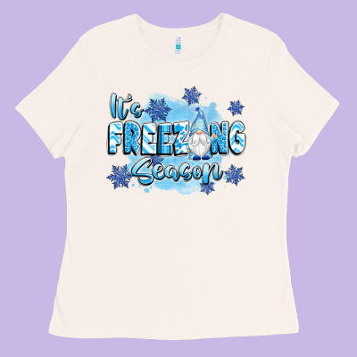 It's Freezing Season Ladies Tee Designed By Texasbilliewilder