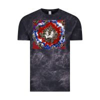 Cloud Black patriotic tie dye Vintage Tee - CowGirlArtShop