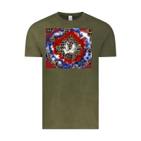 Vintage Olive patriotic tie dye Vintage Tee - CowGirlArtShop