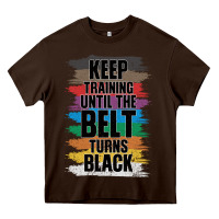 Chocolate Brown Black Belt Martial Art Training Karate TaeKwonDo Heavy Core Tee - Bettercallsaul