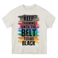 Cream Black Belt Martial Art Training Karate TaeKwonDo Heavy Core Tee - Bettercallsaul