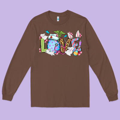 Easter Day Love Nurse Long Sleeve Tee Designed By Oliviacreatesart