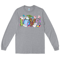 Heather Grey Easter Day Love Nurse Long Sleeve Tee - OliviaCreatesArt