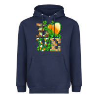 Navy st.patricks nurse love heart stethoscope Heavyweight Hoodie - BarkalooDesign