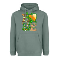 Sage st.patricks nurse love heart stethoscope Heavyweight Hoodie - BarkalooDesign