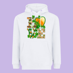 St.patricks Nurse Love Heart Stethoscope Heavyweight Hoodie Designed By Barkaloodesign