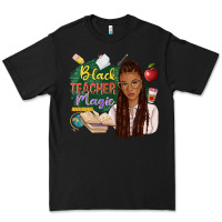 Black black teacher magic with afro Premium Tee - NancyCooperArtShop