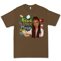 Cacao black teacher magic with afro Premium Tee - NancyCooperArtShop