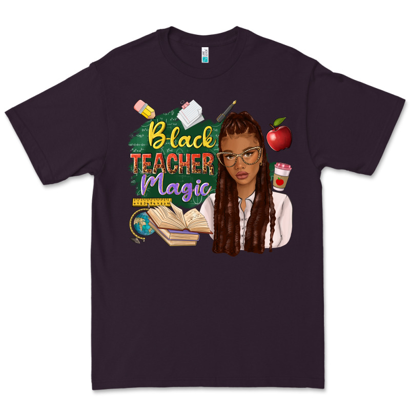 Black Teacher Magic With Afro Premium Tee by NancyCooperArtShop | Teevron