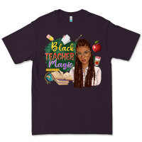 Plum black teacher magic with afro Premium Tee - NancyCooperArtShop