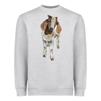Heather Grey boer goat Heavyweight Sweatshirt - LillyAllenDesigns