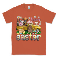 Copper Happy Easter truck with farm animals Easter Day Classic Tee - HowdyJamesFarm