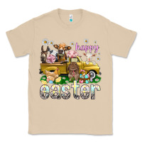 Mushroom Happy Easter truck with farm animals Easter Day Classic Tee - HowdyJamesFarm