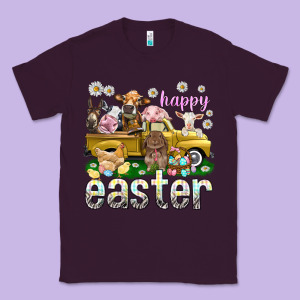 Happy Easter Truck With Farm Animals Easter Day Classic Tee Designed By Howdyjamesfarm
