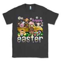 Smoke Happy Easter truck with farm animals Easter Day Classic Tee - HowdyJamesFarm