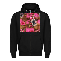 Black easter heifer with bunny ears seamless pattern Zipper Hoodie - Artiststas