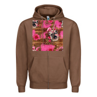 Chestnut easter heifer with bunny ears seamless pattern Zipper Hoodie - Artiststas