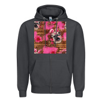 Smoke easter heifer with bunny ears seamless pattern Zipper Hoodie - Artiststas