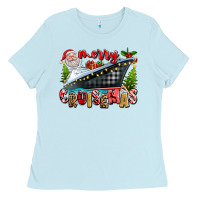 Baby Blue Merry Cruisemas Ladies Tee - texasbilliewilder