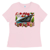 Bubblegum Pink Merry Cruisemas Ladies Tee - texasbilliewilder