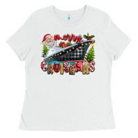 White Merry Cruisemas Ladies Tee - texasbilliewilder