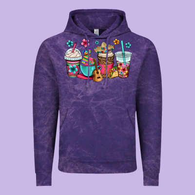 Mexico Fiesta Coffee Cups Vintage Hoodie Designed By Oliviacreatesart