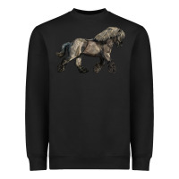 Black Belgian Horse Heavyweight Sweatshirt - LillyAllenDesigns