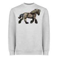 Heather Grey Belgian Horse Heavyweight Sweatshirt - LillyAllenDesigns