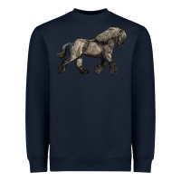 Navy Belgian Horse Heavyweight Sweatshirt - LillyAllenDesigns