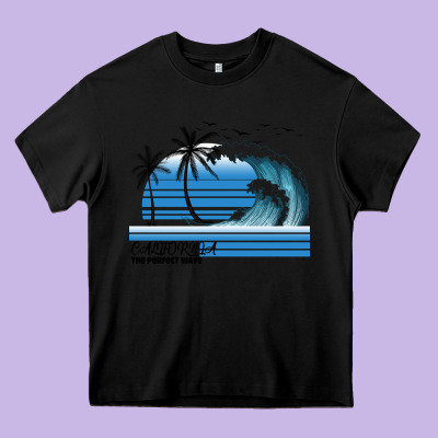 California The Perfect Wave Heavy Core Tee Designed By Bettercallsaul