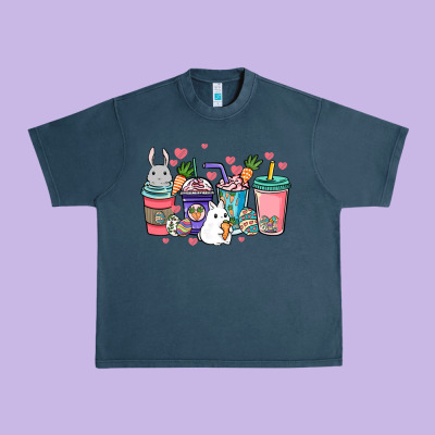 Easter Day Coffee Drink Urban Heavy Tee Designed By Howdyjamesfarm