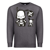 Charcoal Heather pochacco skeleton halloween shirt Premium Sweatshirt - longCreatives