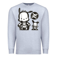 Heather Grey pochacco skeleton halloween shirt Premium Sweatshirt - longCreatives