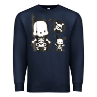 Navy pochacco skeleton halloween shirt Premium Sweatshirt - longCreatives