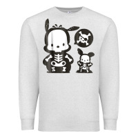 Oatmeal Heather pochacco skeleton halloween shirt Premium Sweatshirt - longCreatives