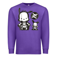 Purple pochacco skeleton halloween shirt Premium Sweatshirt - longCreatives