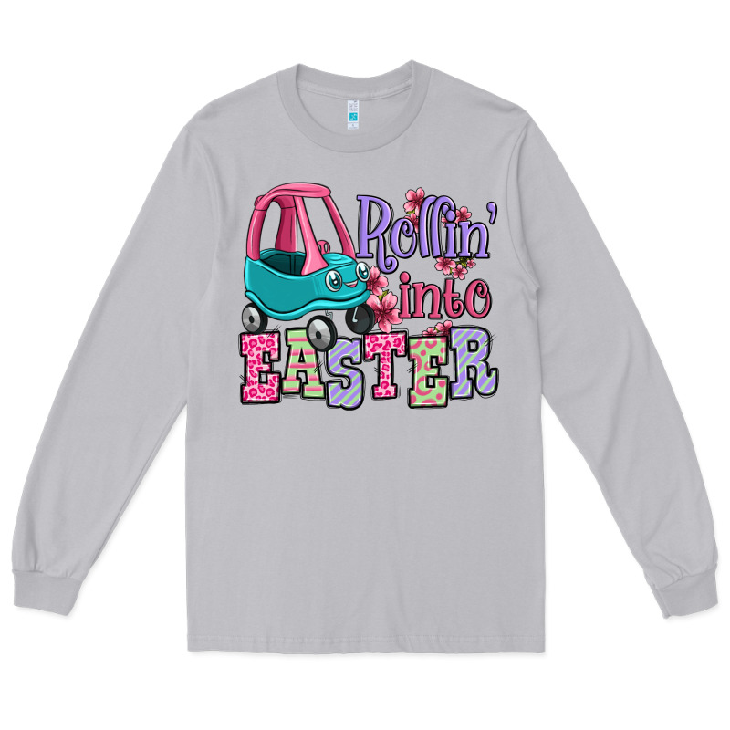 Easter Day Rollin Into Easter Toddler Car Long Sleeve Tee by OliviaCreatesArt | Teevron