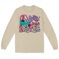 Mushroom Easter Day Rollin into Easter toddler car Long Sleeve Tee - OliviaCreatesArt
