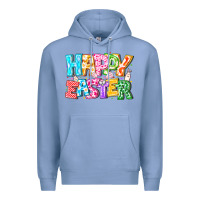 Colony Blue Happy Easter Premium Hoodie - CowhideDigitalArt