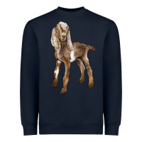Navy Baby Nubian Goat Heavyweight Sweatshirt - LillyAllenDesigns