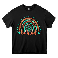 Black be kind western turquoise rainbow Heavy Core Tee - JahusDesignShop