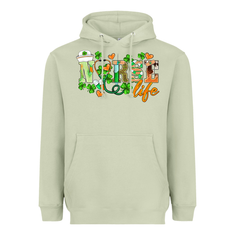 St.patricks Nurse Life Heavyweight Hoodie by BarkalooDesign | Teevron