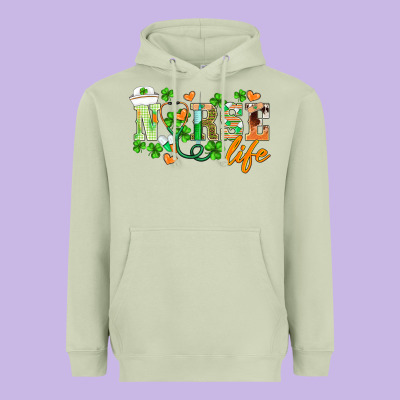 St.patricks Nurse Life Heavyweight Hoodie Designed By Barkaloodesign