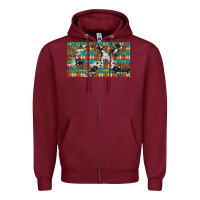 Burgundy western autism  cup Zipper Hoodie - Artiststas