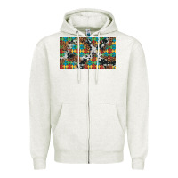 Oatmeal Heather western autism  cup Zipper Hoodie - Artiststas